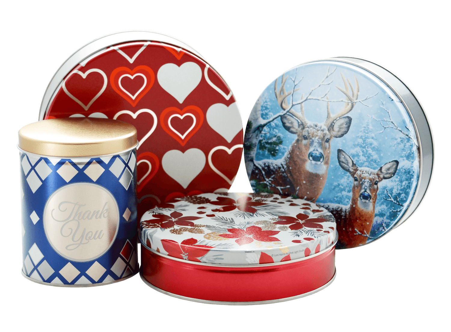 Red Set of 3 The Tin Box Company 287307-3DS Valentines Heart Shape ...